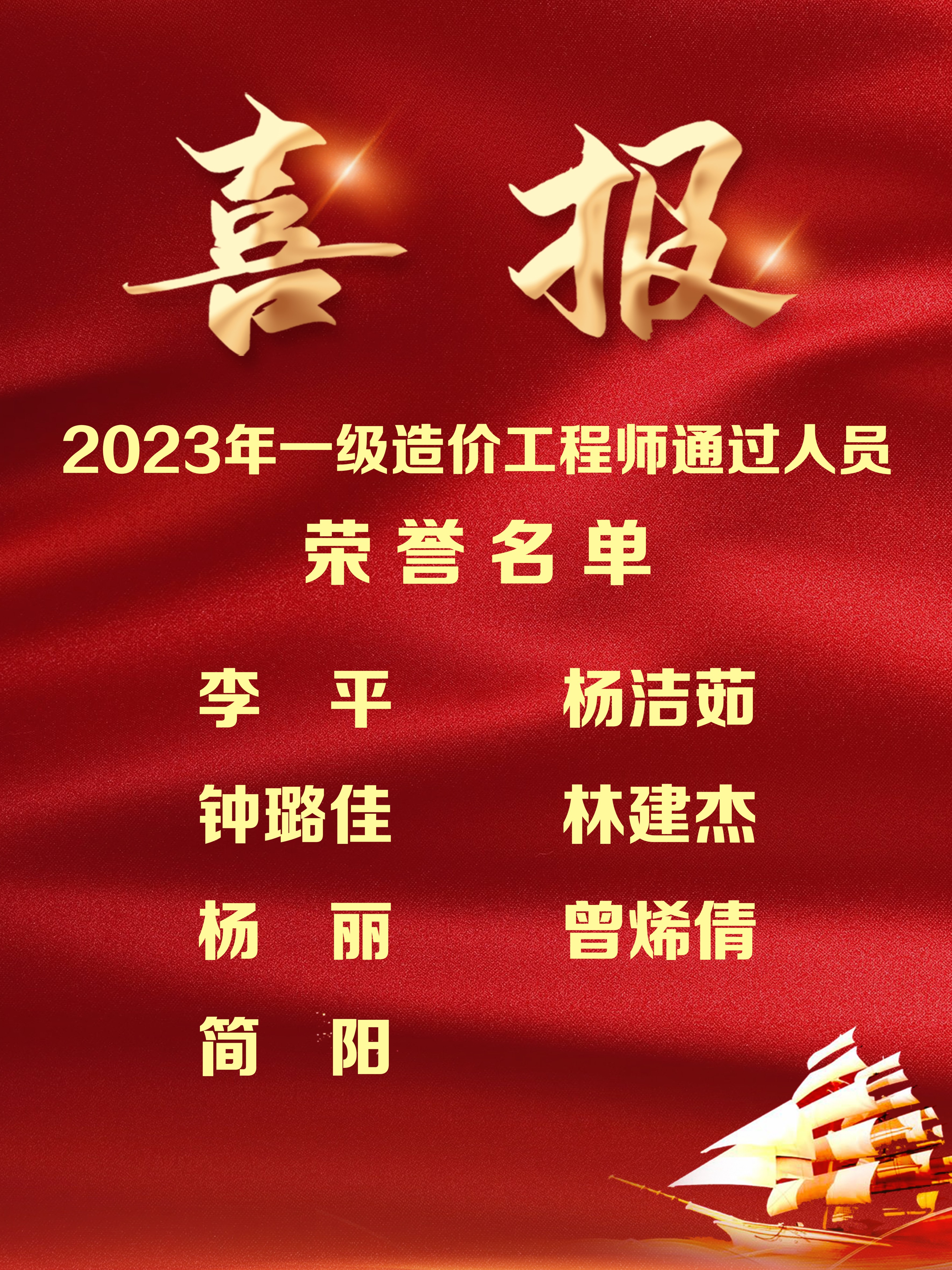喜報(bào)！熱烈祝賀我司多名員工通過(guò)一級(jí)造價(jià)工程師考試！